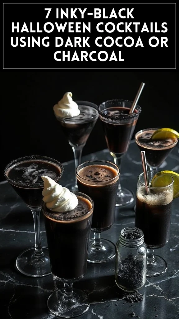 7 Inky-Black Halloween Cocktails Using Dark Cocoa Or Charcoal