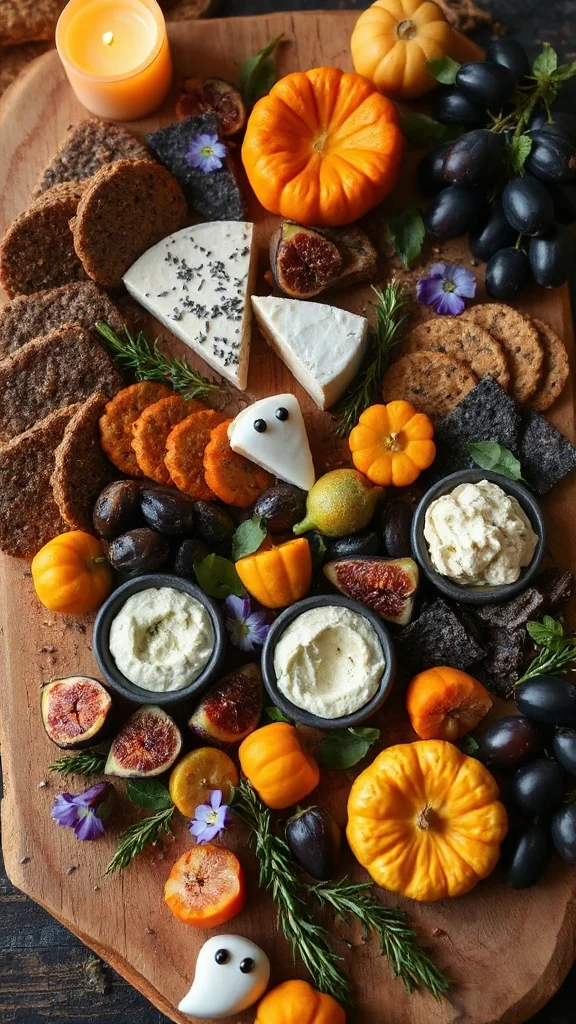 spooky cheese board ingredients