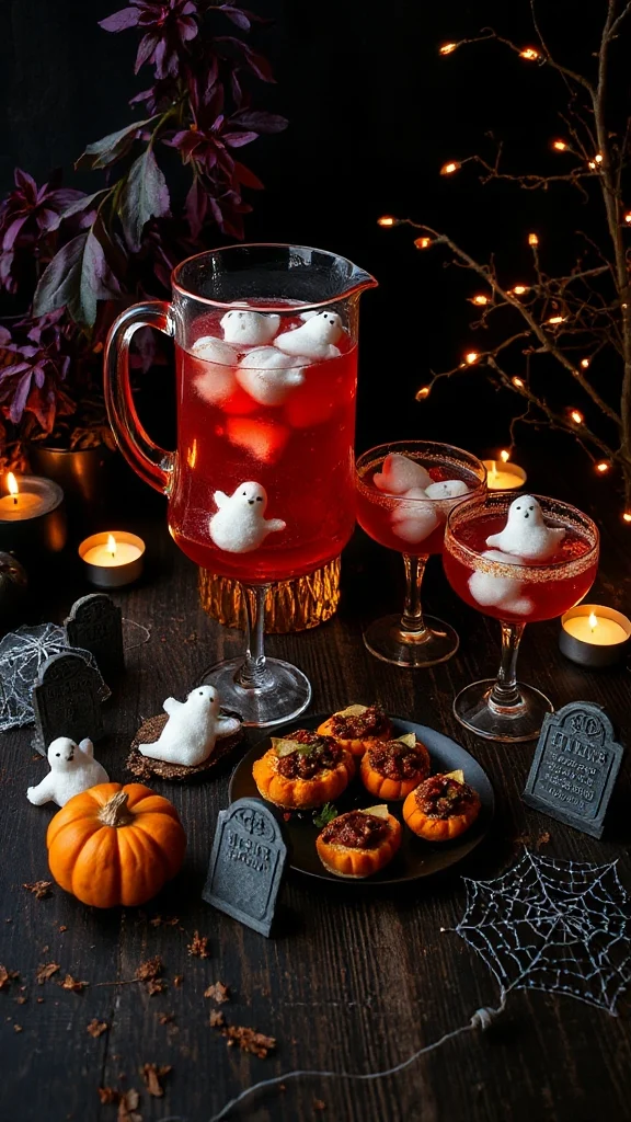 spooky layered halloween cocktail
