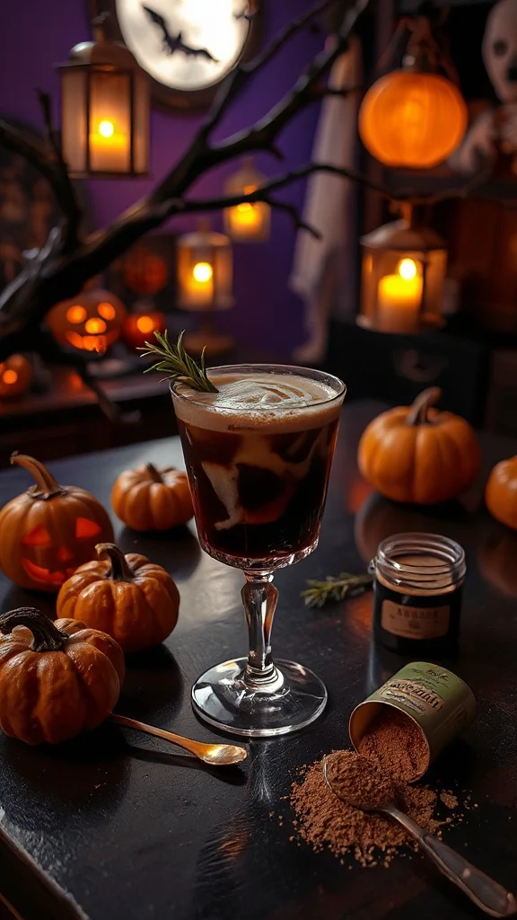 spooky almond flavored espresso drink