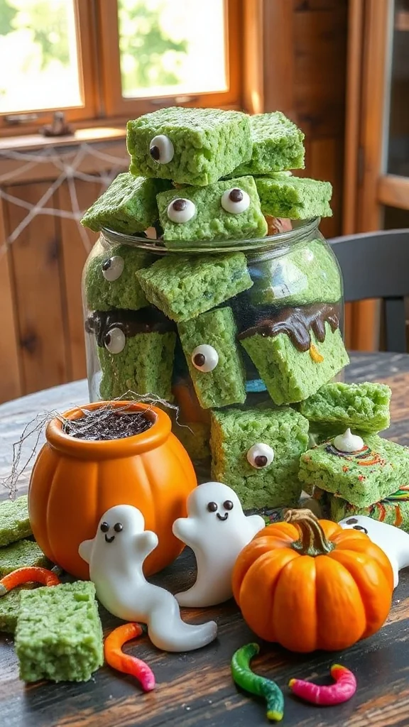 spooky halloween rice krispie treats