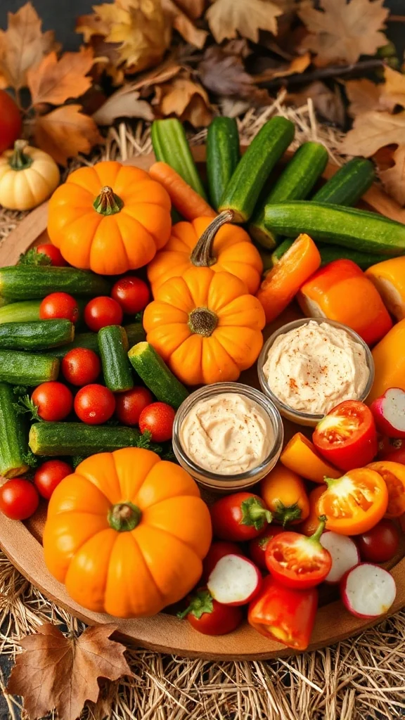 colorful veggie platter display