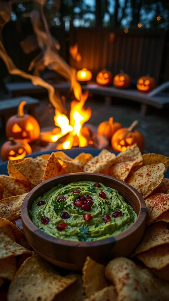 ghoulish guacamole for halloween