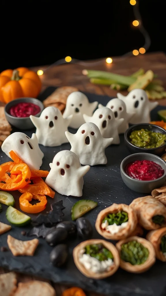 ghost shaped cheese snacks