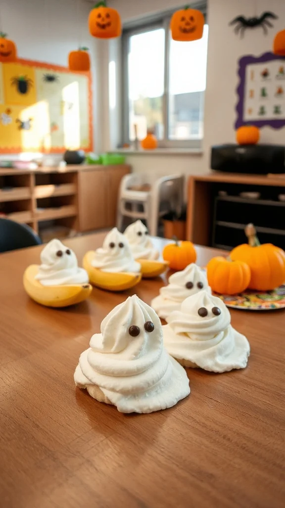 ghostly banana halloween treats