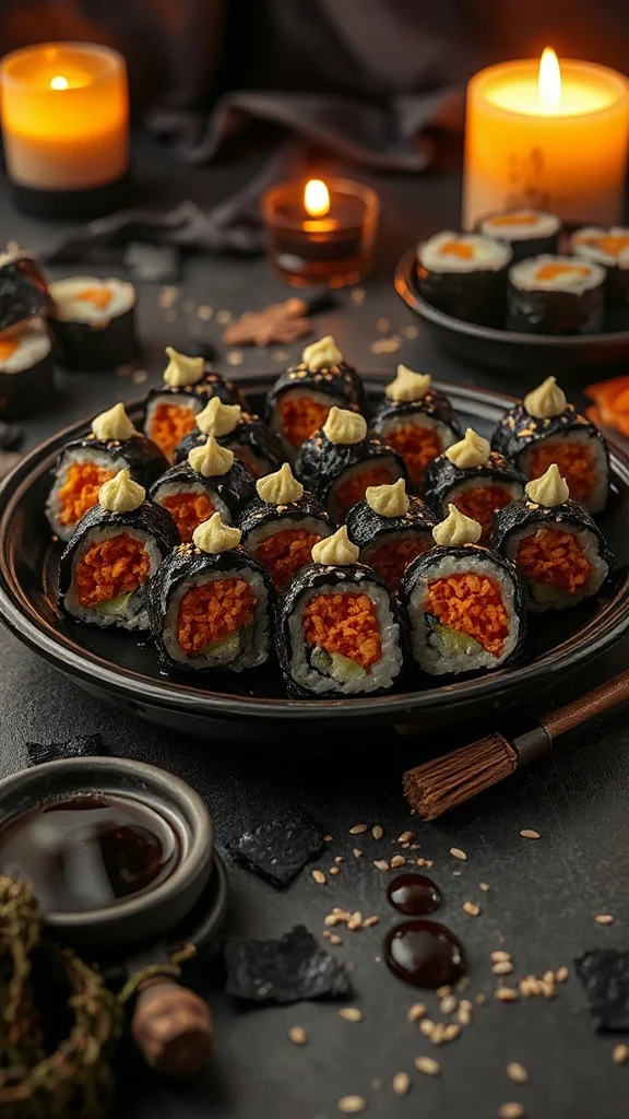 wicked halloween inspired sashimi dish
