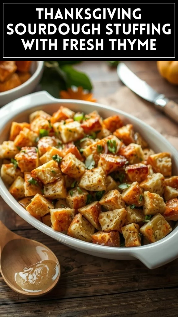 Thanksgiving Sourdough Stuffing With Fresh Thyme