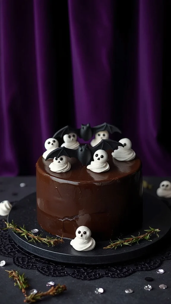 spooky fondant bat decorations