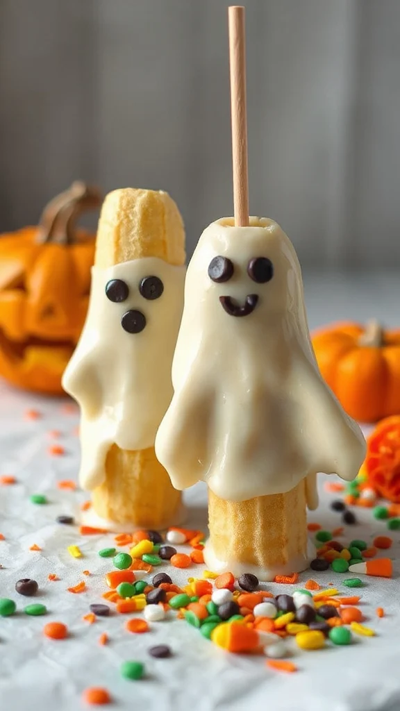 ghostly banana pops recipe