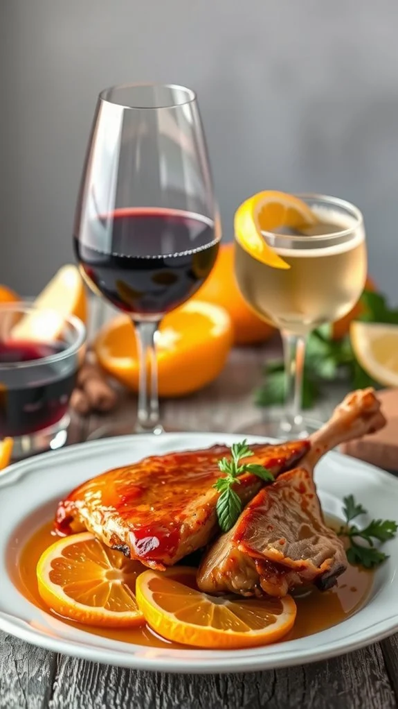 duck confit drink pairings