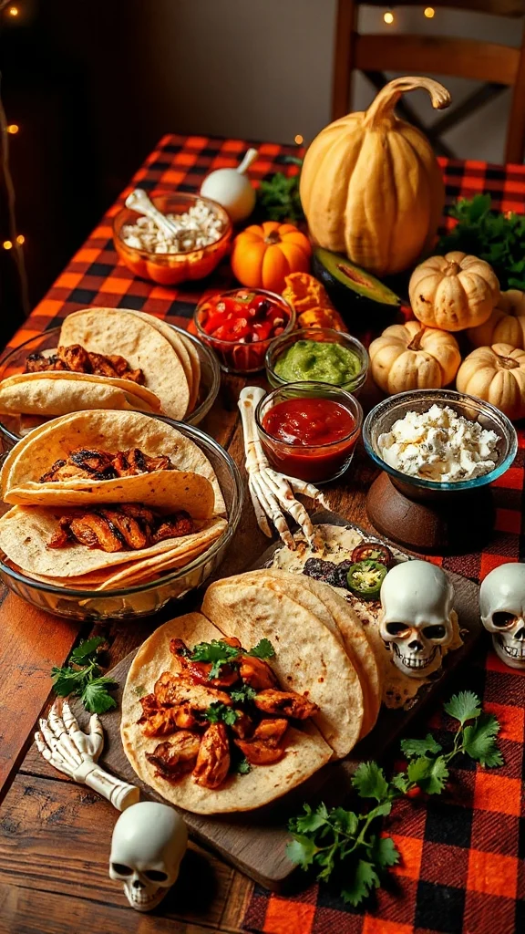 ghostly grilled chicken tacos