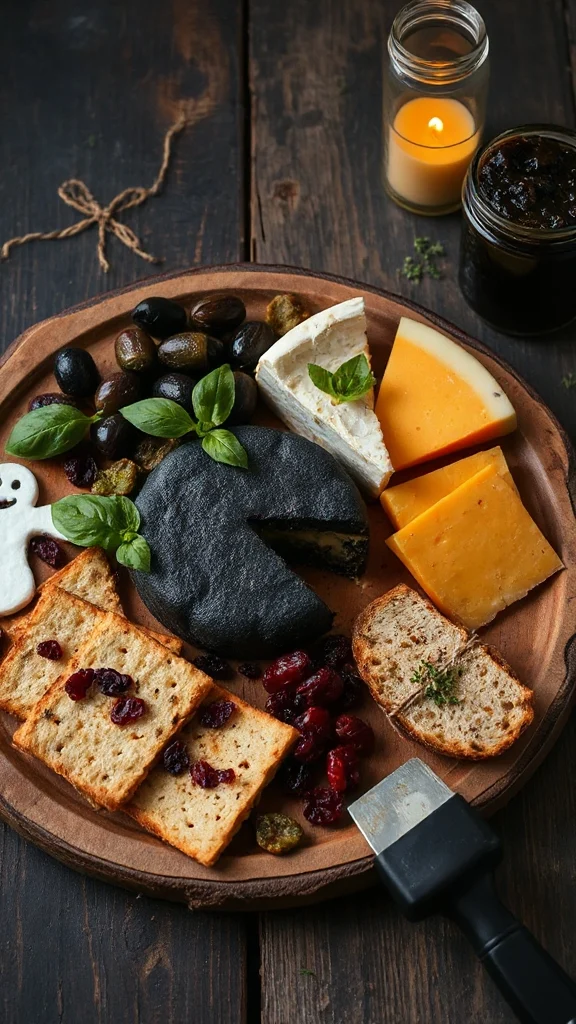 spooky festive cheese board