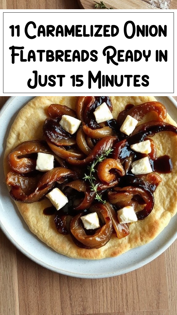 11 Caramelized Onion Flatbreads Ready in Just 15 Minutes