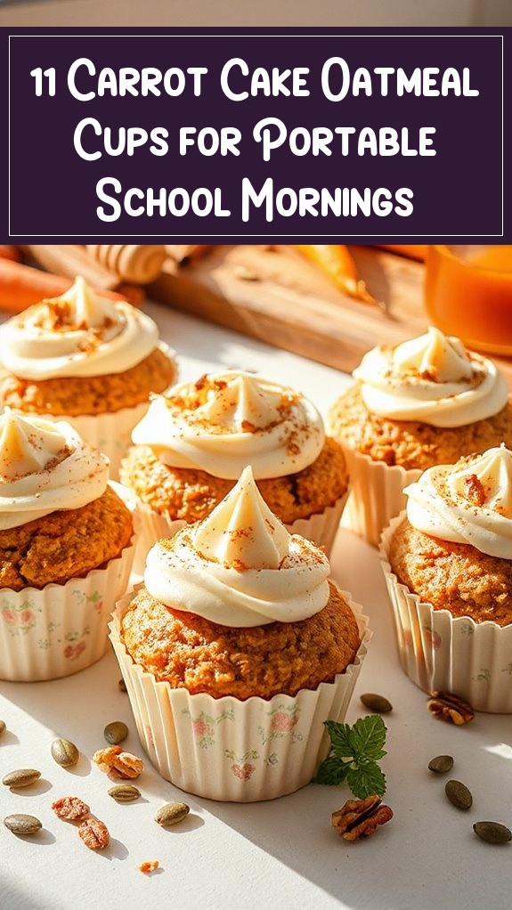 11 Carrot Cake Oatmeal Cups for Portable School Mornings