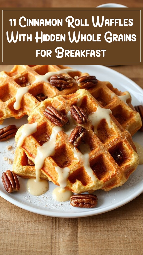 11 Cinnamon Roll Waffles With Hidden Whole Grains for Breakfast