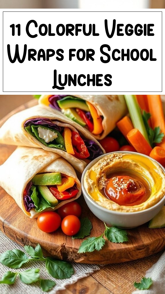 11 Colorful Veggie Wraps for School Lunches