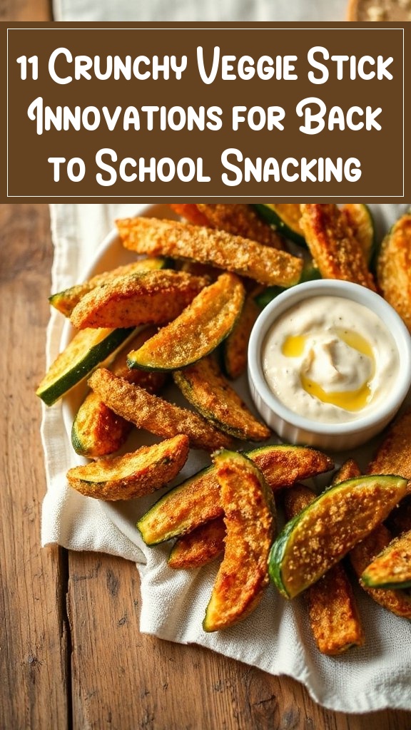 11 Crunchy Veggie Stick Innovations for Back to School Snacking