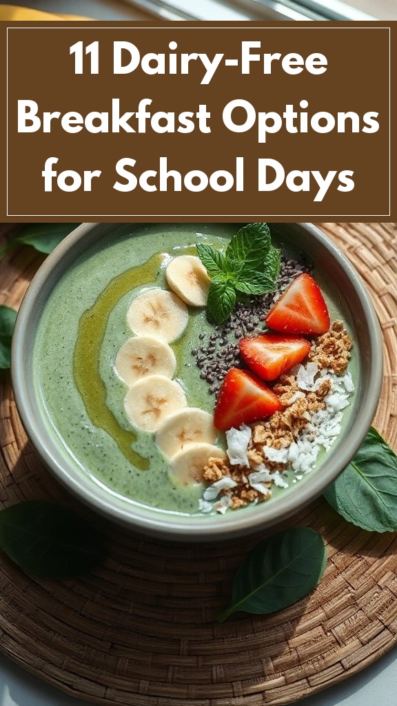 11 Dairy-Free Breakfast Options for School Days
