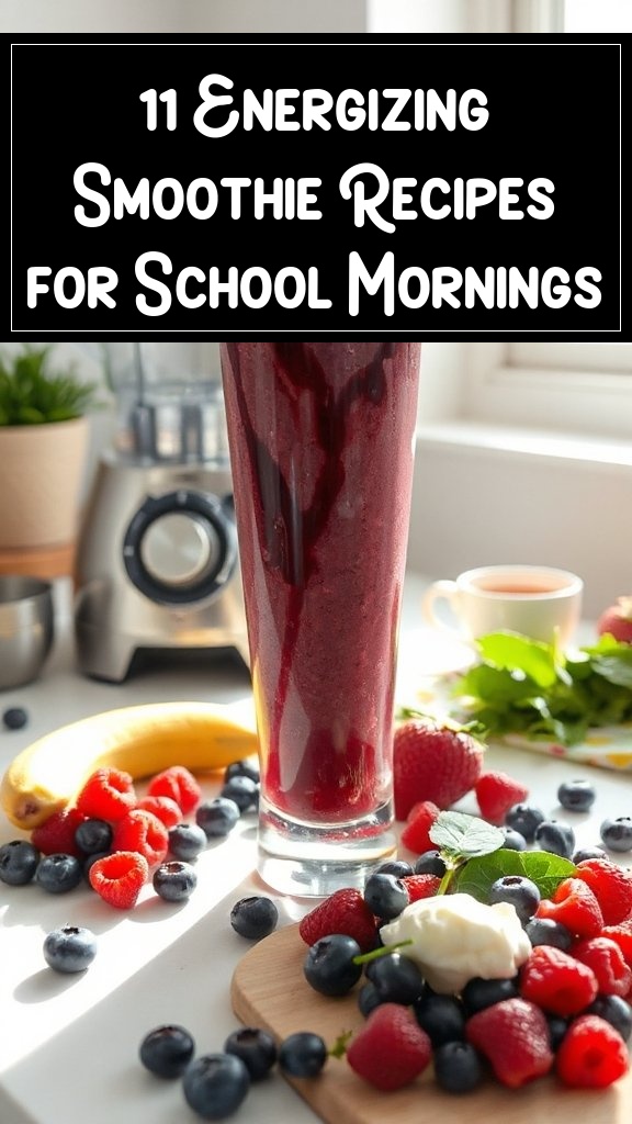 11 Energizing Smoothie Recipes for School Mornings