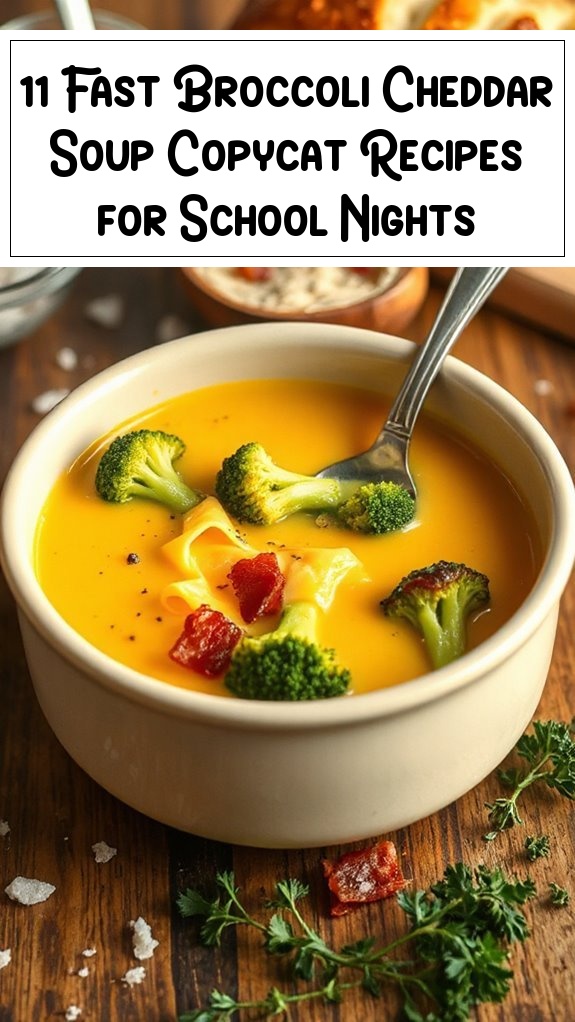 11 Fast Broccoli Cheddar Soup Copycat Recipes for School Nights