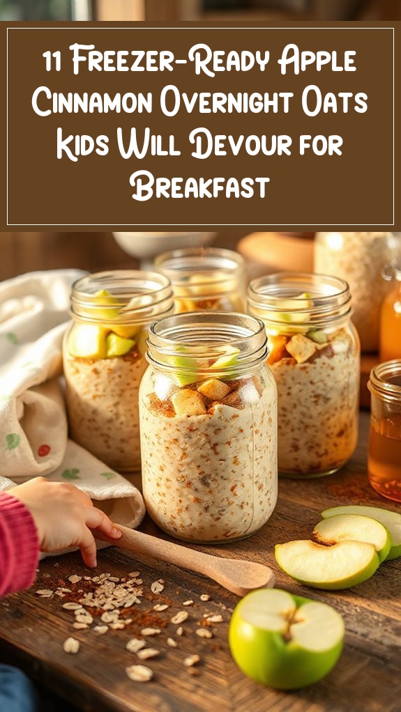 11 Freezer-Ready Apple Cinnamon Overnight Oats Kids Will Devour for Breakfast