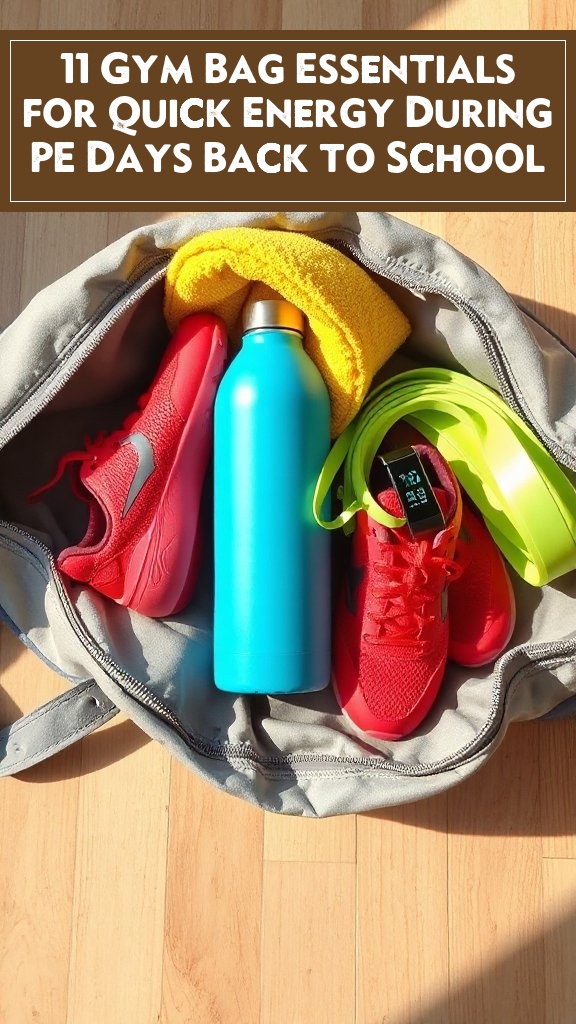 11 Gym Bag Essentials for Quick Energy During PE Days Back to School