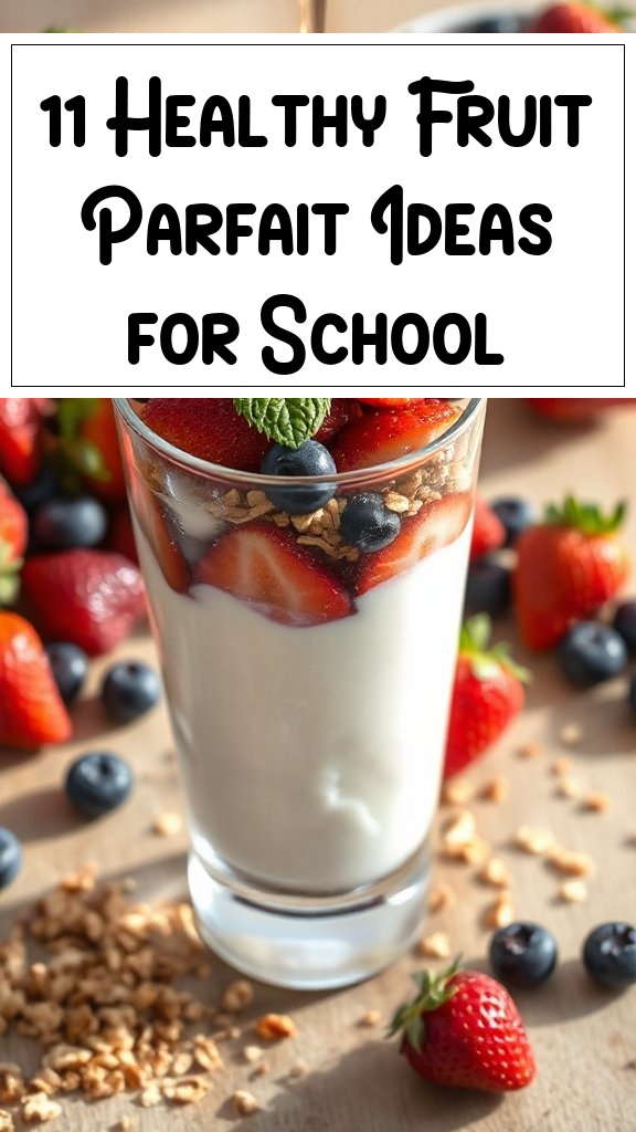 11 Healthy Fruit Parfait Ideas for School