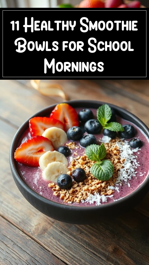 11 Healthy Smoothie Bowls for School Mornings