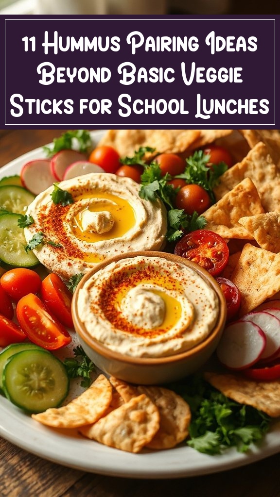11 Hummus Pairing Ideas Beyond Basic Veggie Sticks for School Lunches