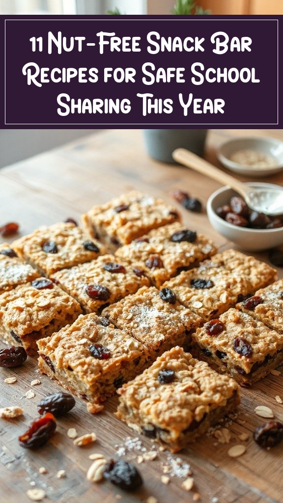 11 Nut-Free Snack Bar Recipes for Safe School Sharing This Year