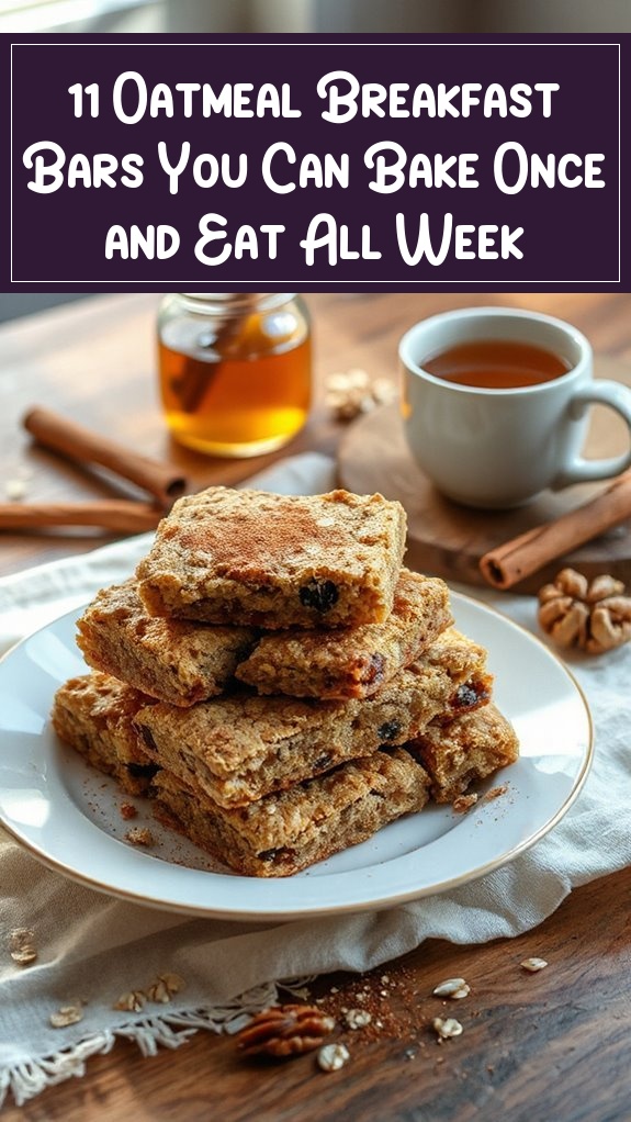 11 Oatmeal Breakfast Bars You Can Bake Once and Eat All Week