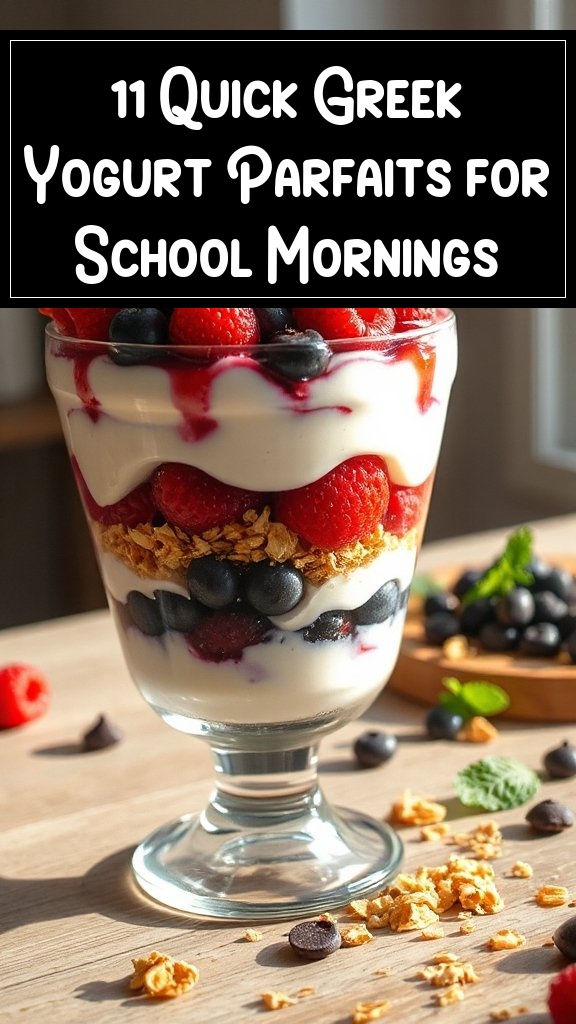 11 Quick Greek Yogurt Parfaits for School Mornings