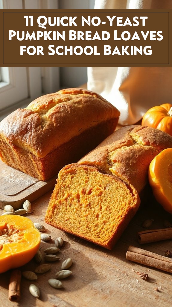 11 Quick No-Yeast Pumpkin Bread Loaves for School Baking