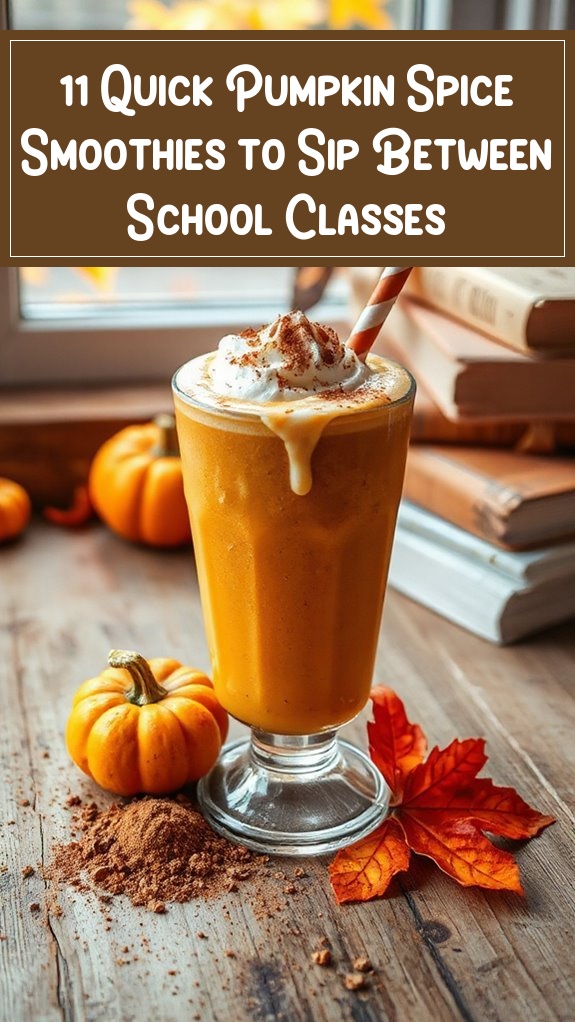 11 Quick Pumpkin Spice Smoothies to Sip Between School Classes