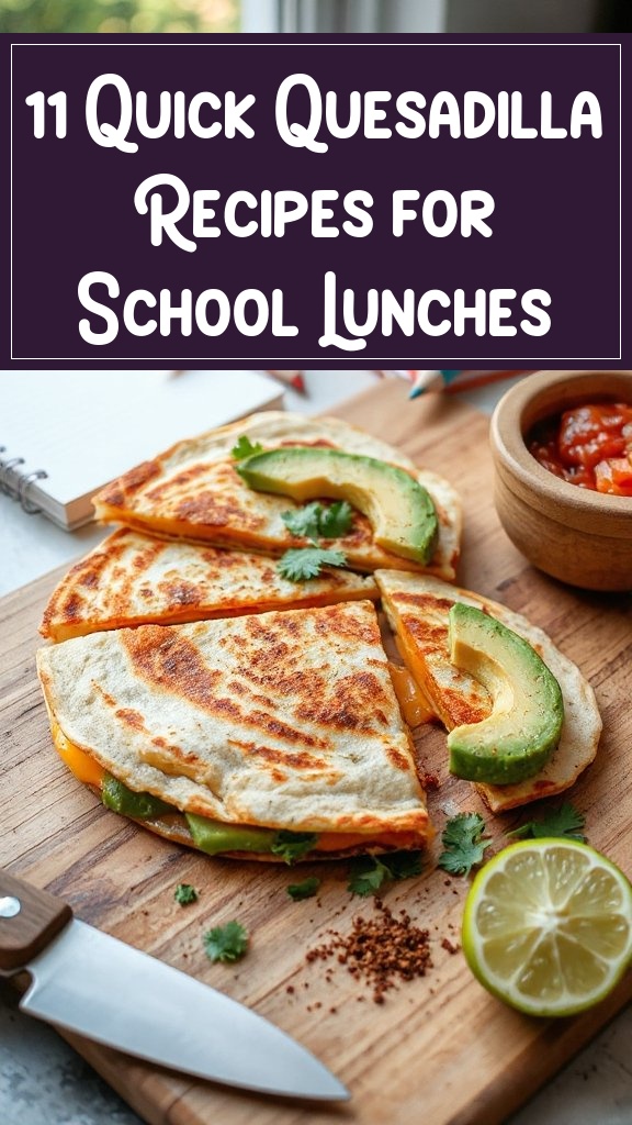 11 Quick Quesadilla Recipes for School Lunches