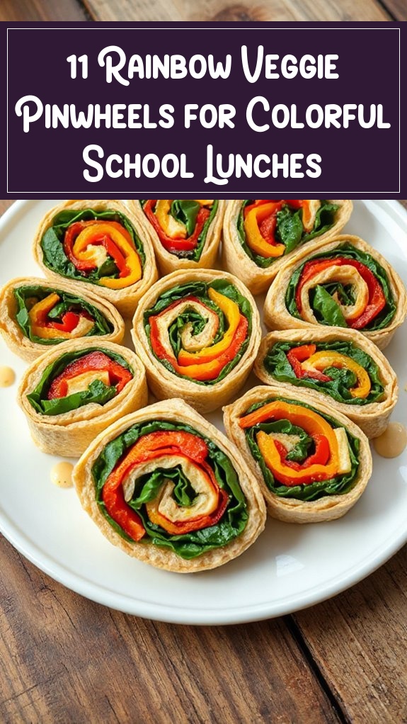 11 Rainbow Veggie Pinwheels for Colorful School Lunches