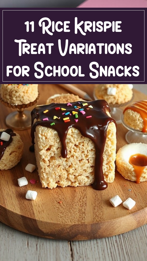 11 Rice Krispie Treat Variations for School Snacks