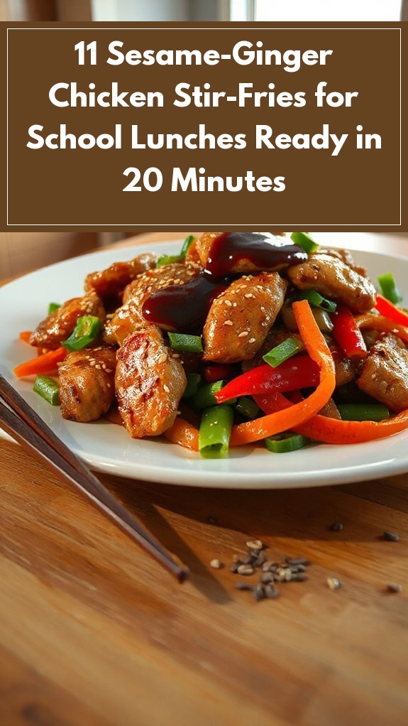 11 Sesame-Ginger Chicken Stir-Fries for School Lunches Ready in 20 Minutes