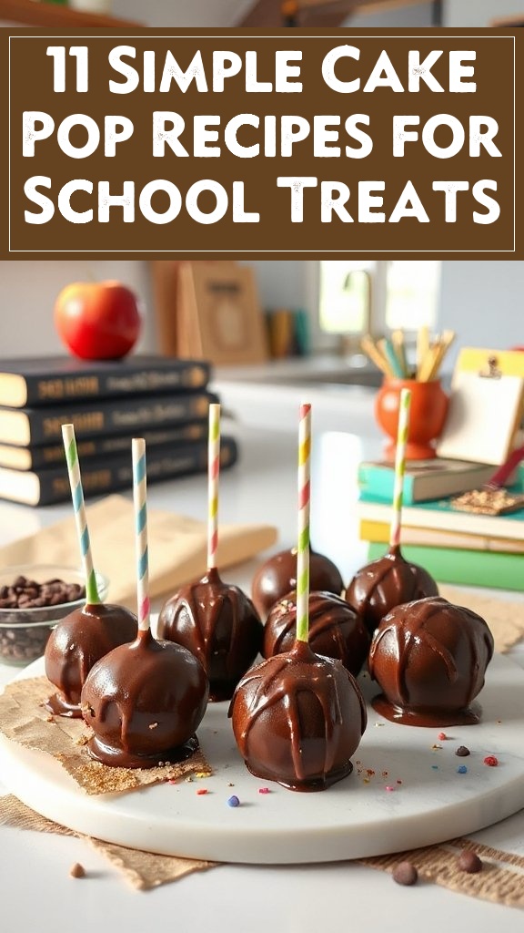 11 Simple Cake Pop Recipes for School Treats