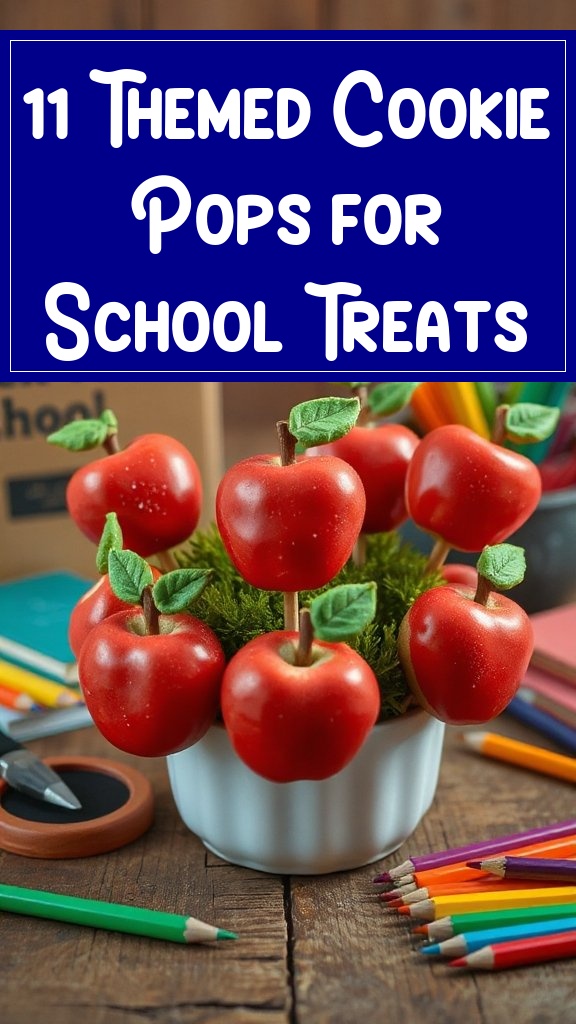 11 Themed Cookie Pops for School Treats