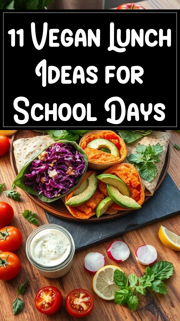 11 Vegan Lunch Ideas for School Days